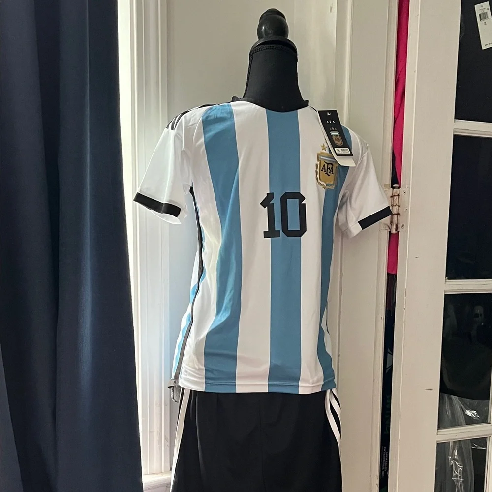 FA Blue and White Kids Matching Set Lionel Messi size 8 - Picture 2 of 7